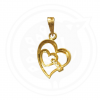 Gold Casting Heart-in Pendant For Girls